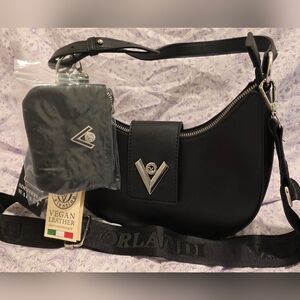 Valentino Orlandi Black Crossbody Bag With Wallet